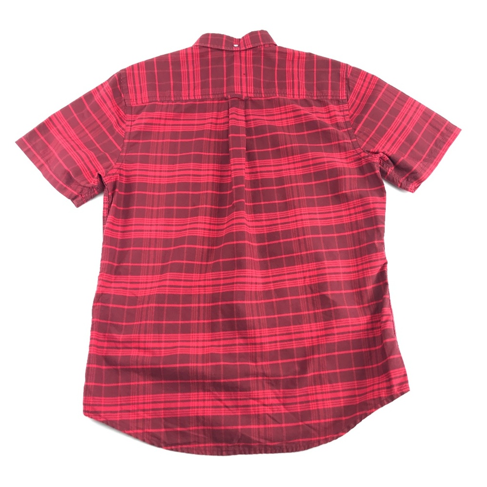 Hurley Mens Red Plaid Button Front Shirt - Picture 2 of 3